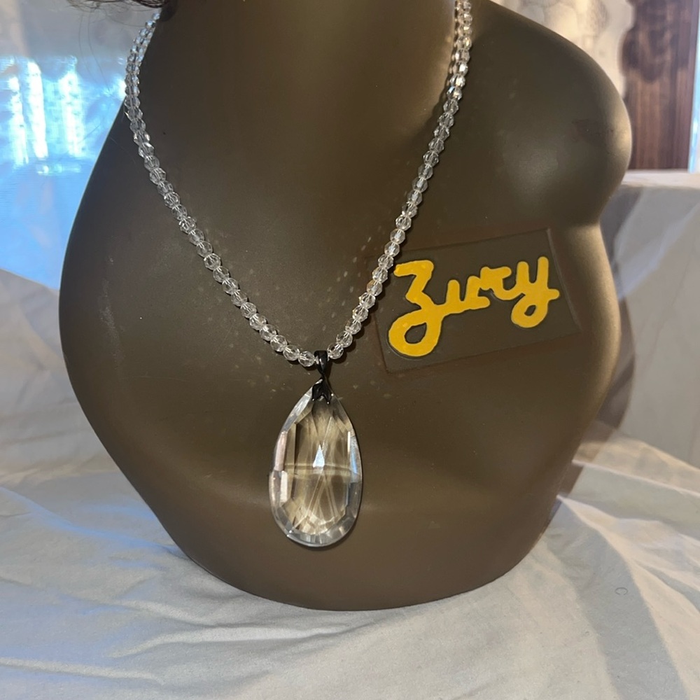Extra Large Crystal Droplet Necklace